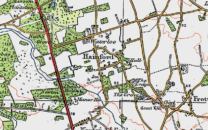 Old map of Hainford in 1922