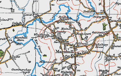 Old map of Hains in 1919