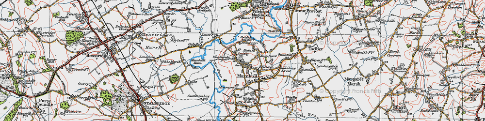 Old map of Hains in 1919