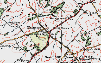 Old map of Hainton in 1923
