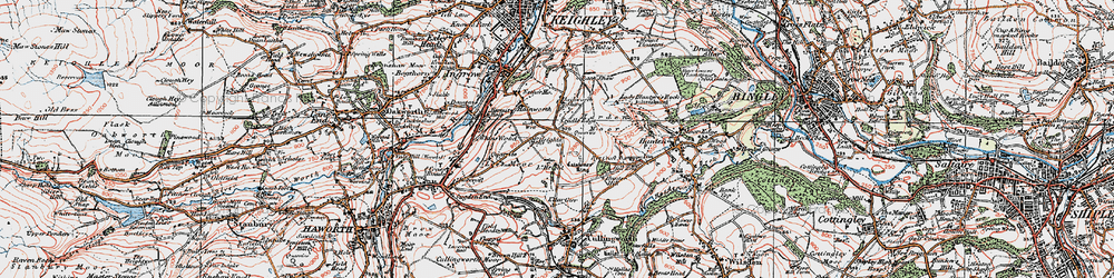 Old map of Hainworth in 1925