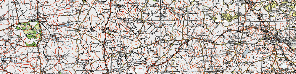 Old map of Halabezack in 1919