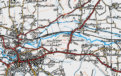 Old map of Halcon in 1919
