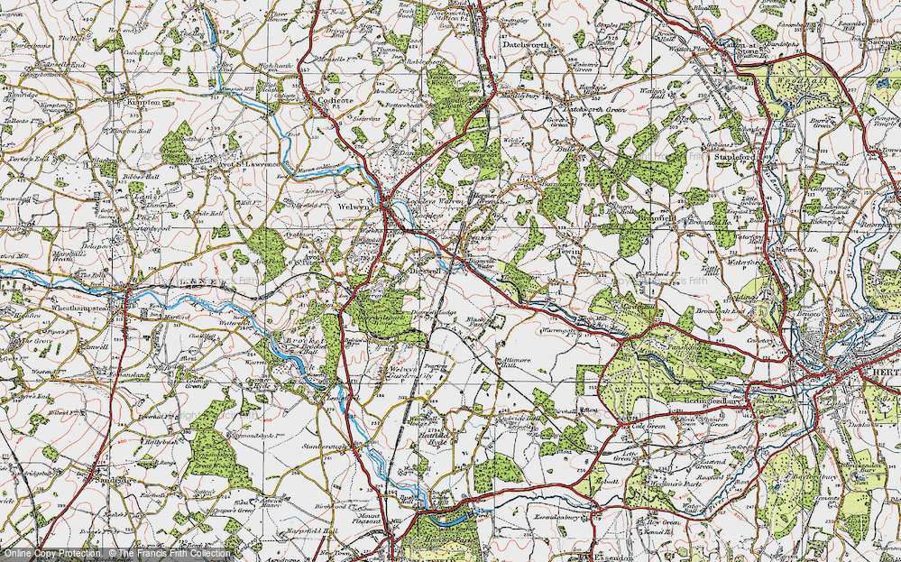 Old Map of Haldens, 1920 in 1920