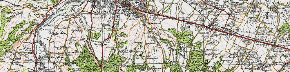 Old map of Hale in 1921