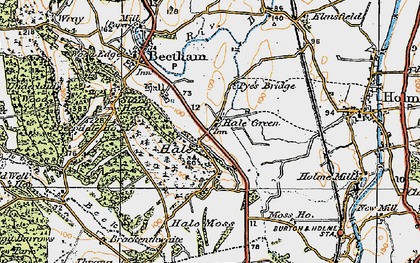 Old map of Hale in 1925
