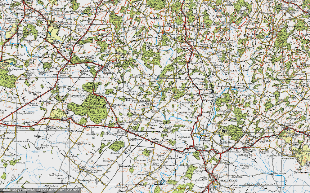 Old Map of Hale Green, 1920 in 1920