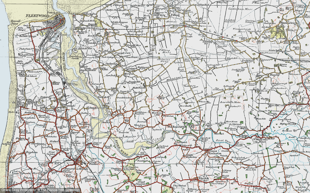 Old Map of Historic Map covering Ashton in 1924