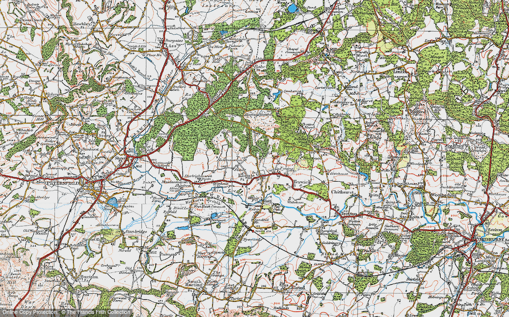 Old Map of Halecommon, 1919 in 1919