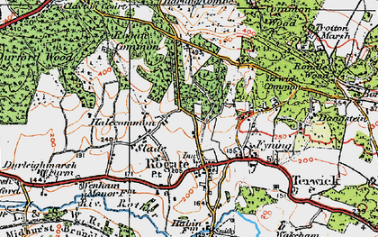 Old map of Halecommon in 1919