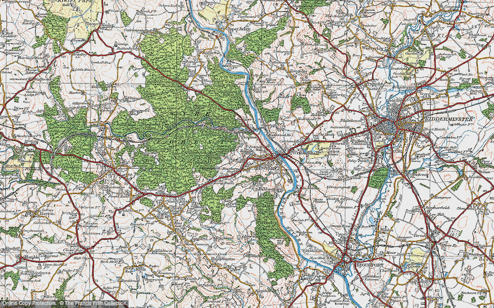 Old Map of Hales Park, 1921 in 1921