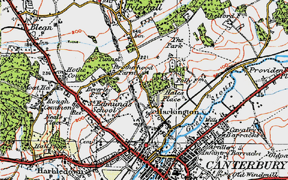 Old map of Hales Place in 1920