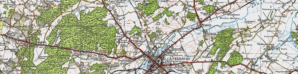 Old map of Hales Place in 1920