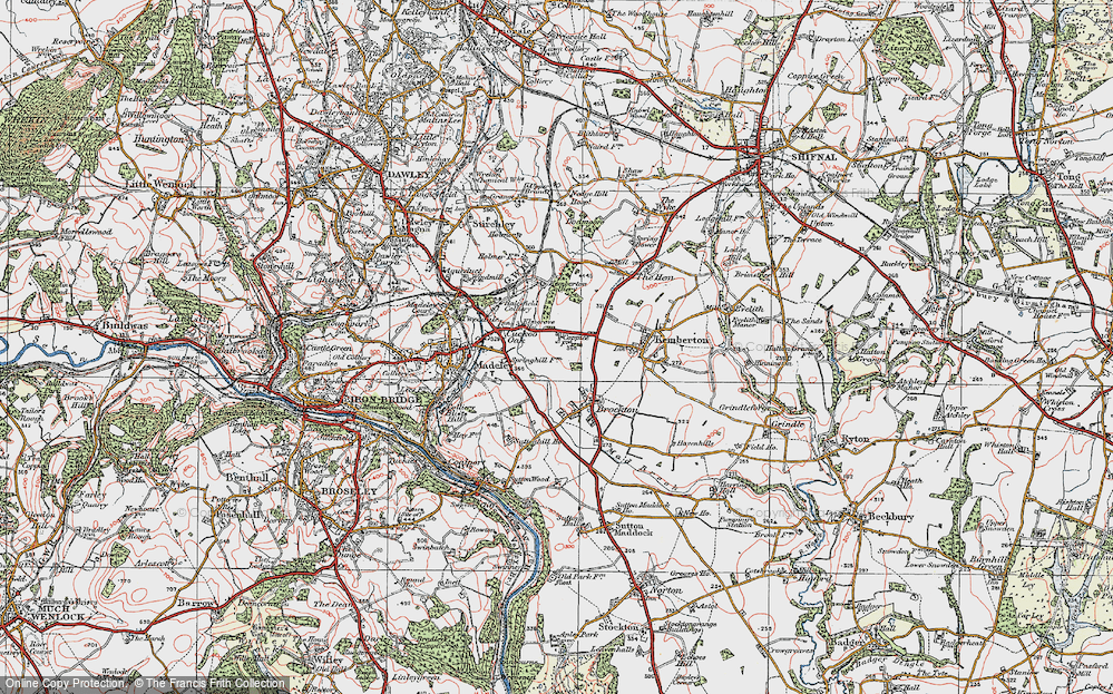 Old Map of Halesfield, 1921 in 1921