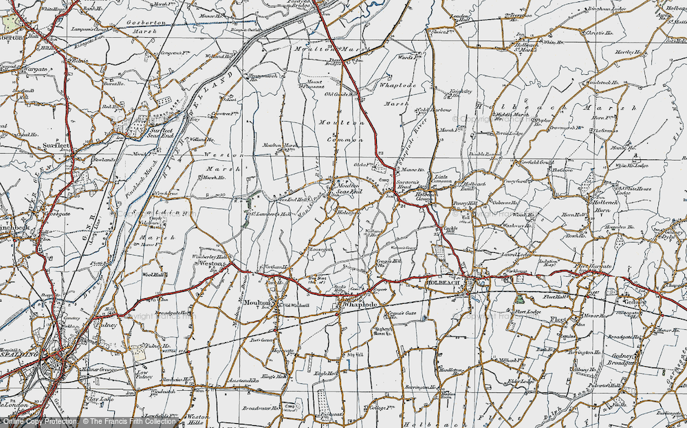 Old Map of Halesgate, 1922 in 1922