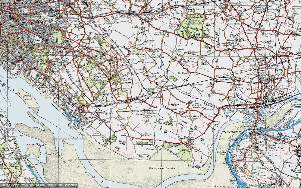 Old Map of Halewood, 1924 in 1924