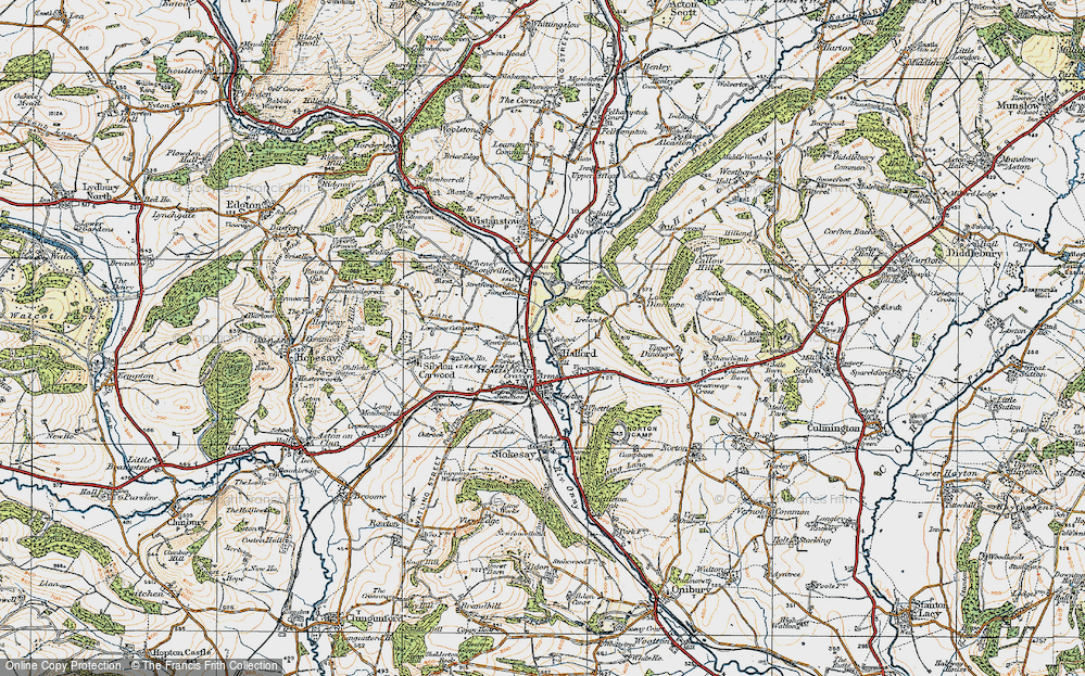 Old Map of Halford, 1920 in 1920