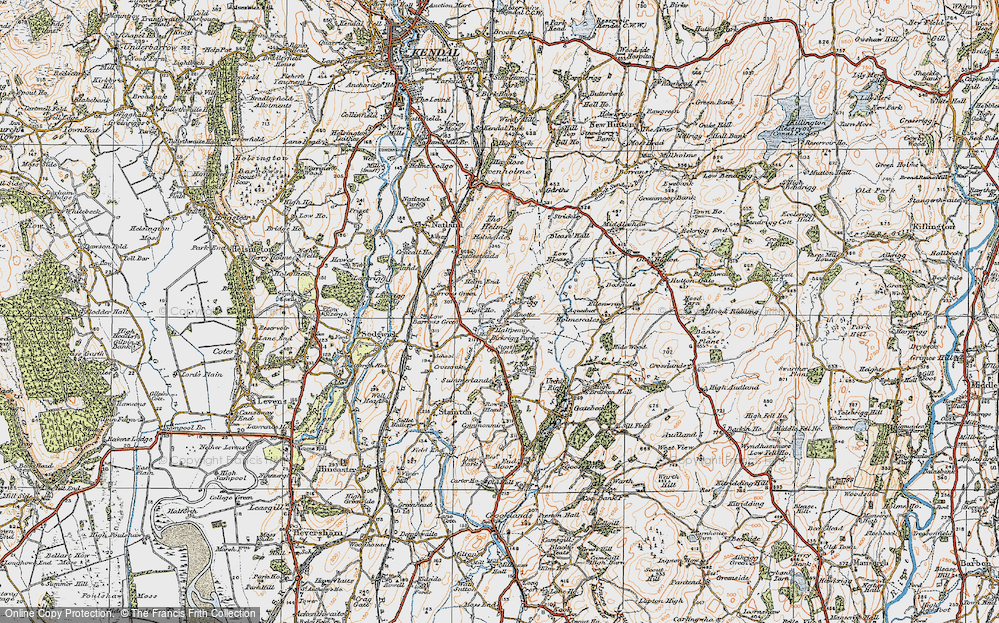 Old Map of Historic Map covering Birkrigg Park in 1925