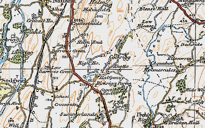 Old map of Birkrigg Park in 1925