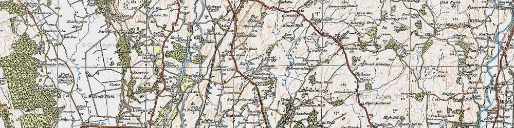 Old map of Birkrigg Park in 1925