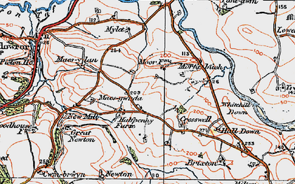 Old map of Halfpenny Furze in 1922