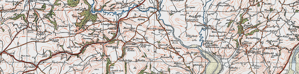 Old map of Halfpenny Furze in 1922