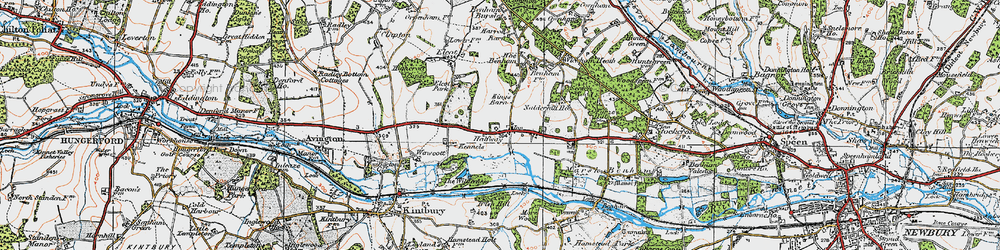 Old map of Benham Grange in 1919