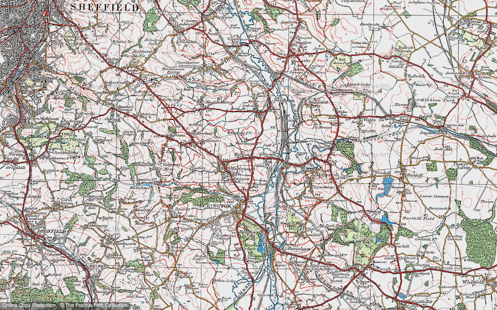 Old Map of Halfway, 1923 in 1923