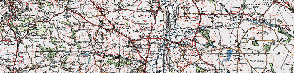 Old map of Halfway in 1923