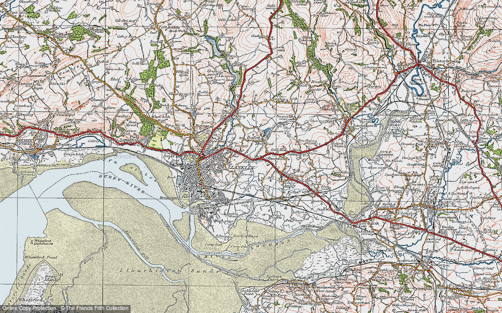 Old Map of Halfway, 1923 in 1923