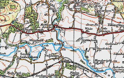 Old map of Halfway Bridge in 1920