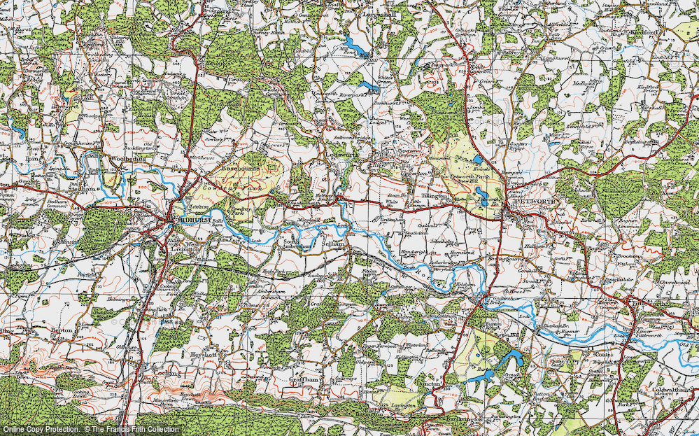 Historic Ordnance Survey Map of Halfway Bridge, 1920