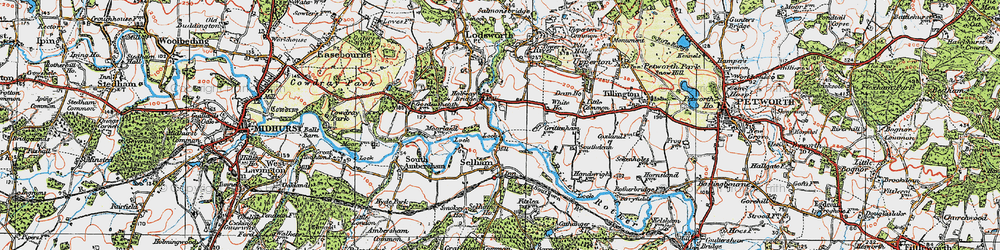 Old map of Halfway Bridge in 1920