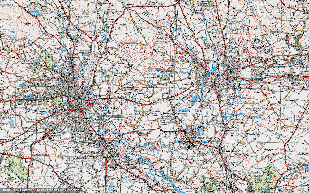 Old Map of Halfway Houses, 1924 in 1924