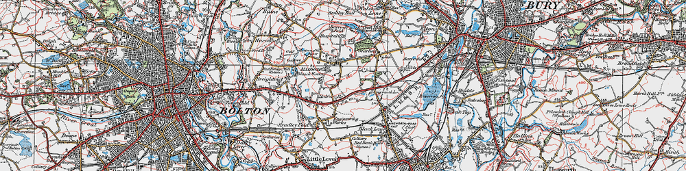 Old map of Halfway Houses in 1924