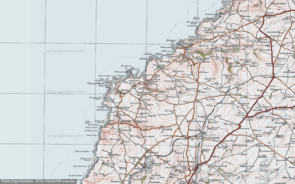 Old Map of Halgabron, 1919 in 1919