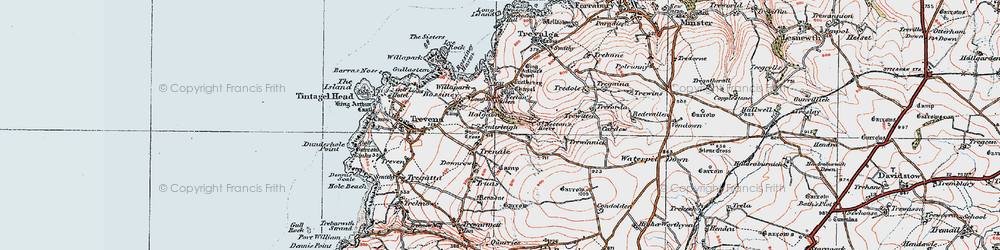Old map of Halgabron in 1919