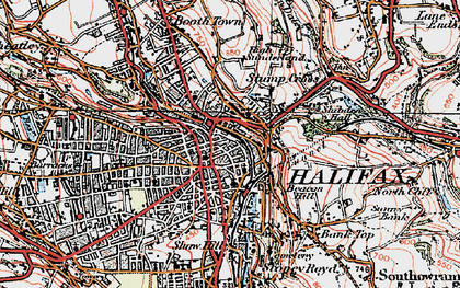 Old map of Halifax in 1925