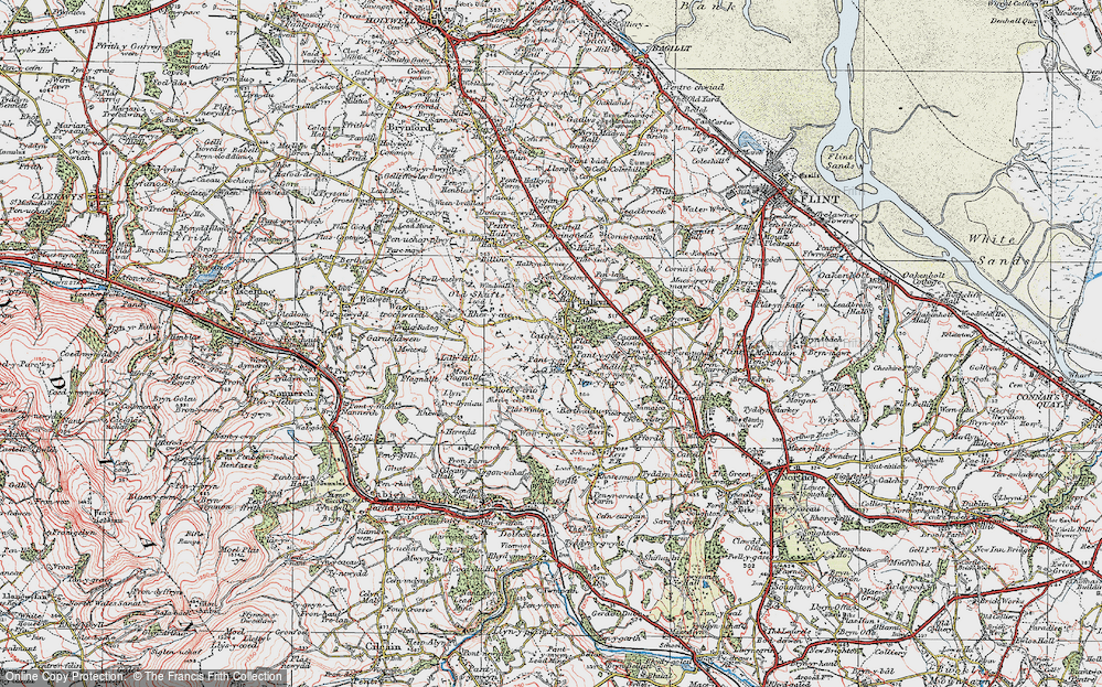 Old Map of Halkyn Mountain, 1924 in 1924