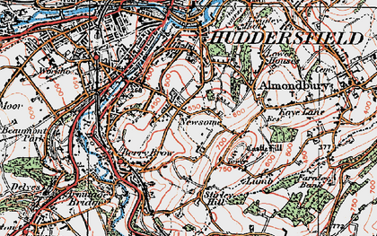 Old map of Hall Bower in 1925