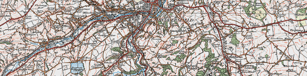 Old map of Hall Bower in 1925