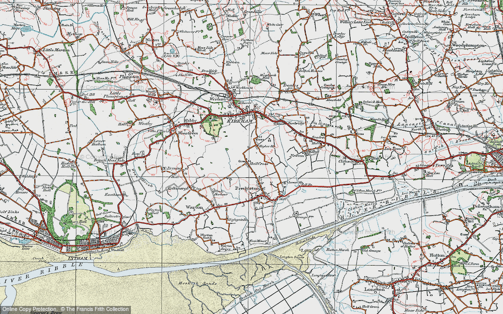 Old Map of Hall Cross, 1924 in 1924