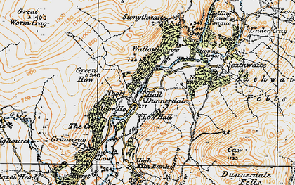 Old map of Brown Haw in 1925