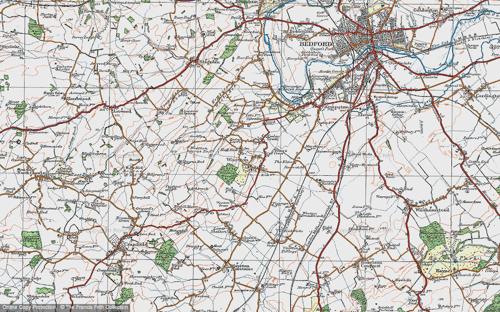 Old Map of Hall End, 1919 in 1919