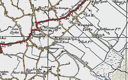Old map of Hall End in 1922