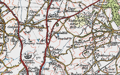 Old map of Hall Flat in 1919