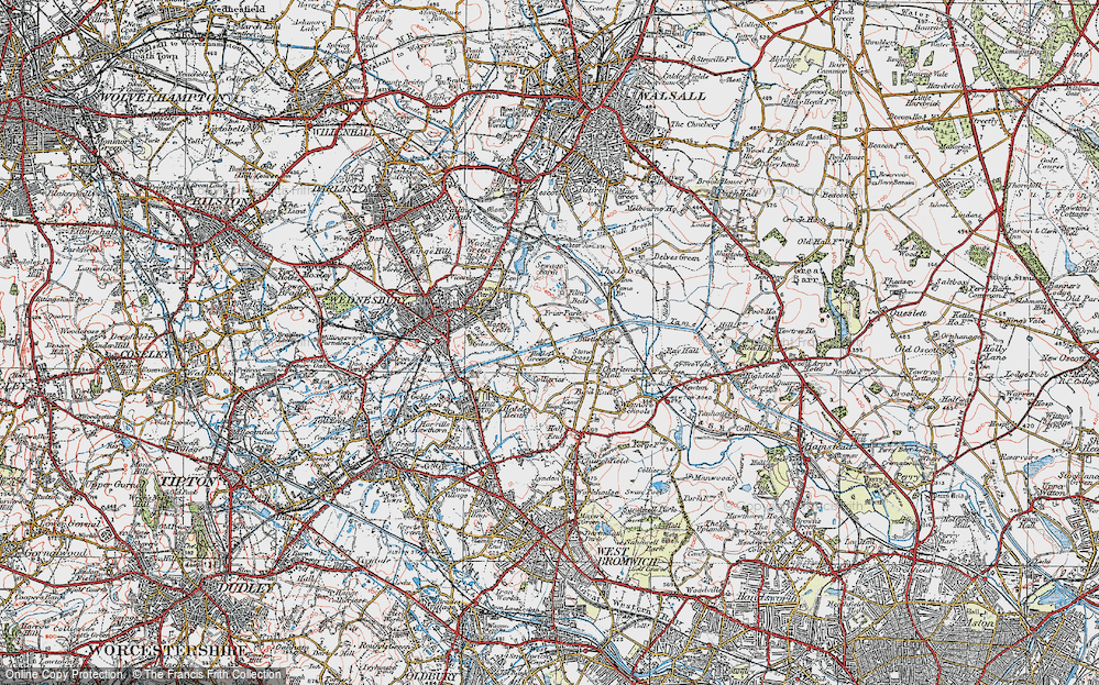 Old Map of Hall Green, 1921 in 1921