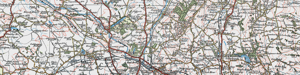 Old map of Hall Green in 1923