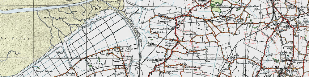 Old map of Hall Green in 1924