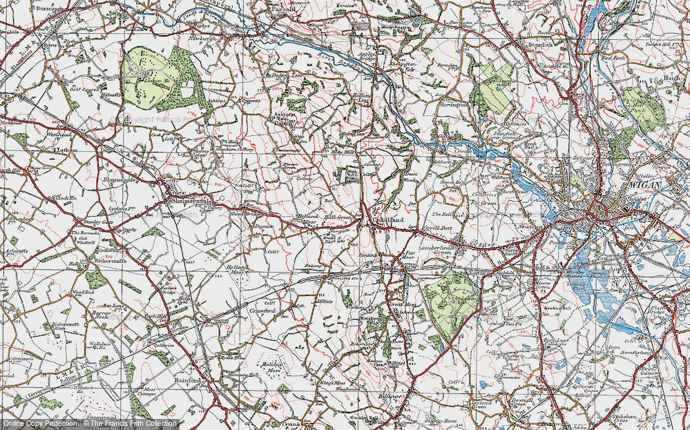 Old Map of Hall Green, 1924 in 1924